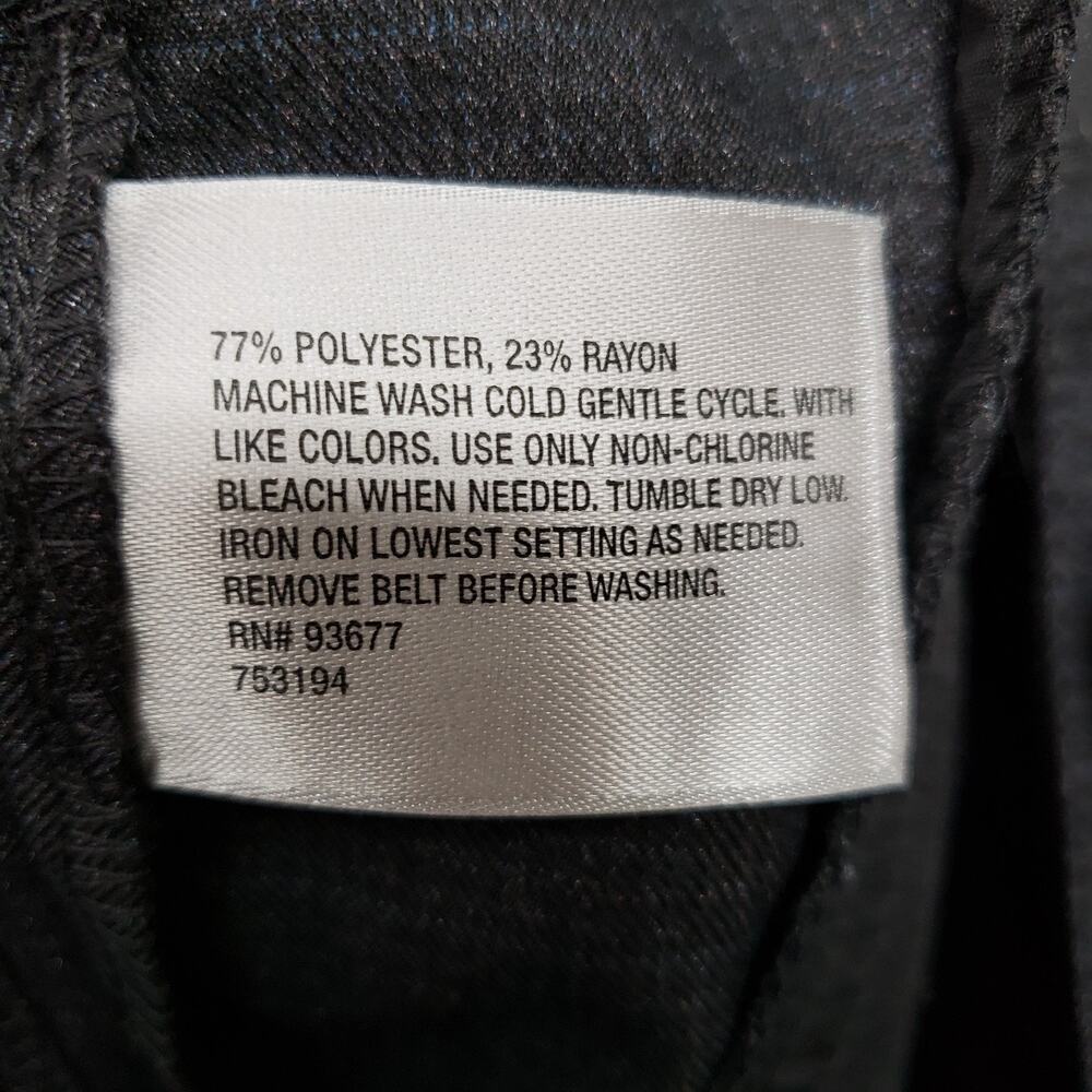 Worthington Straight Leg Pants Women 18 Black Gray Plaid Casual Business 38x31 - Picture 9 of 12